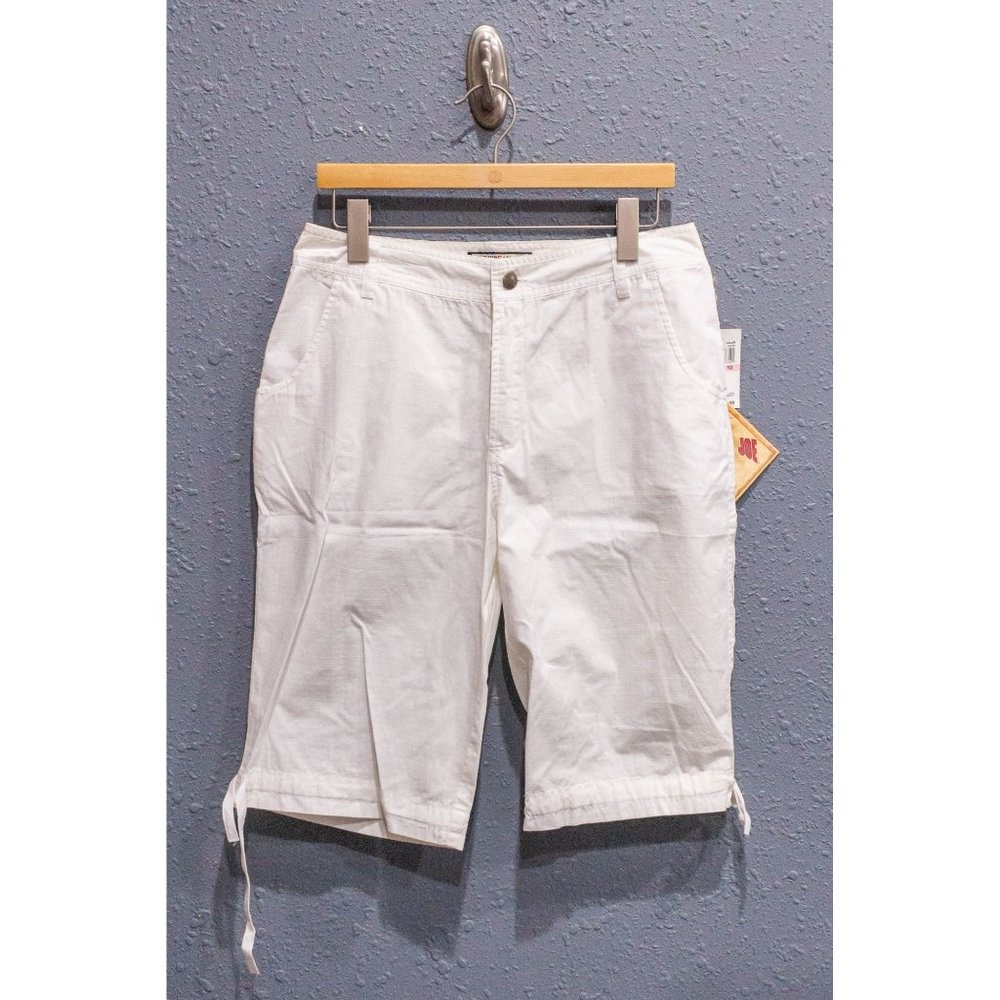 NWT Caribbean Joe White Bermuda Shorts, Size 10 - Picture 2 of 3